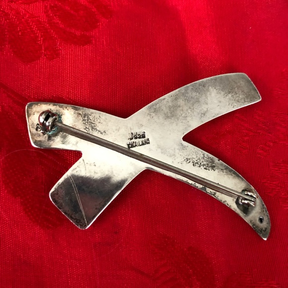 Vintage sterling X pin. - Picture 3 of 4